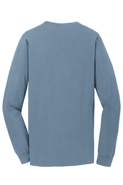 Port & Company Beach Wash Garment-Dyed Long Sleeve Tee PC099LS Denim Blue