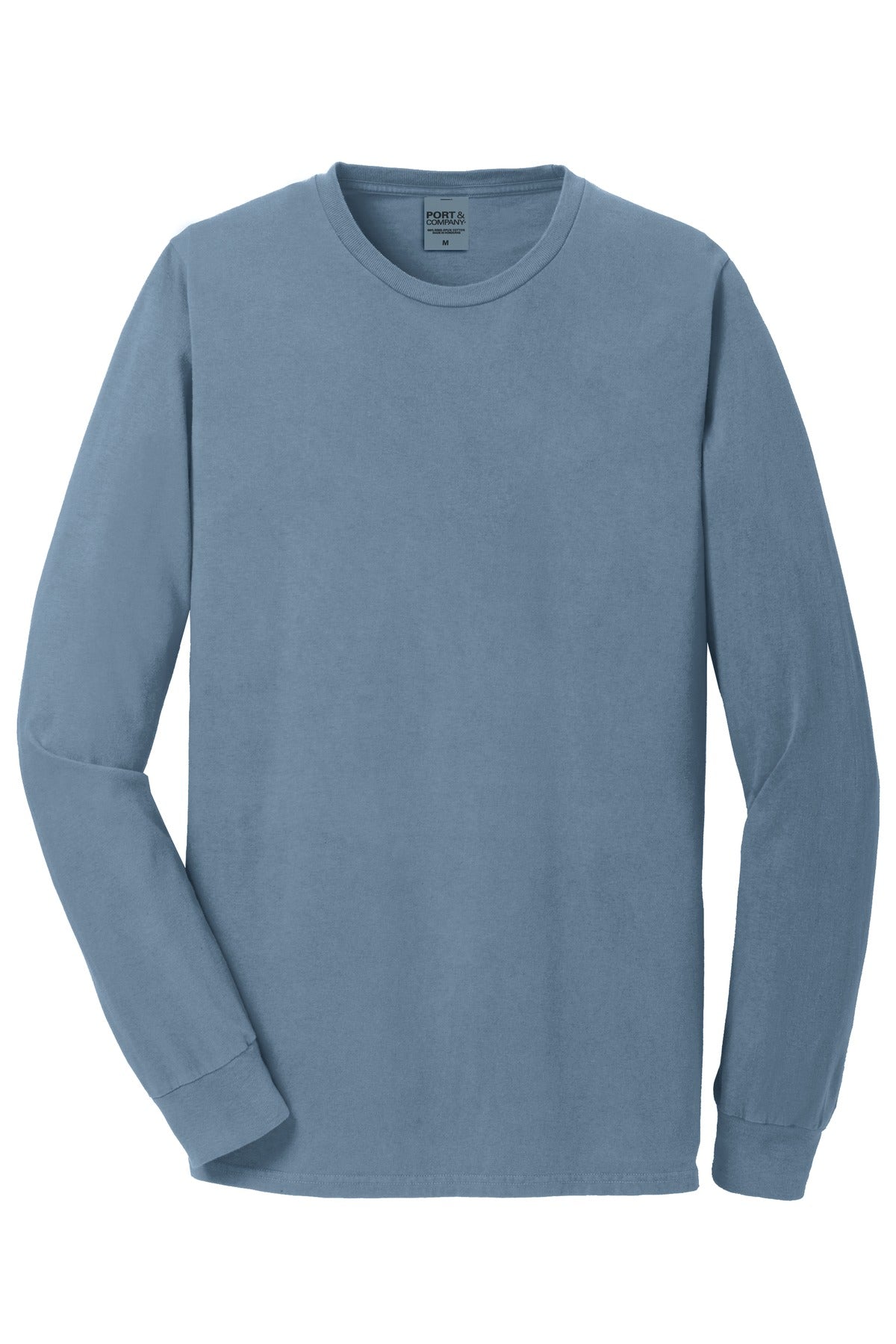 Port & Company Beach Wash Garment-Dyed Long Sleeve Tee PC099LS Denim Blue