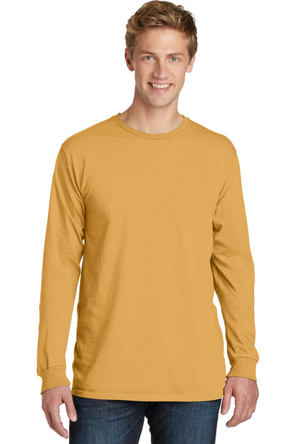 Port & Company Beach Wash Garment-Dyed Long Sleeve Tee PC099LS Dijon