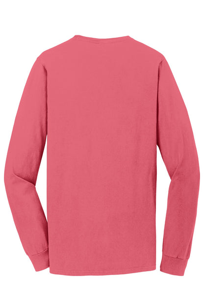 Port & Company Beach Wash Garment-Dyed Long Sleeve Tee PC099LS Fruit Punch