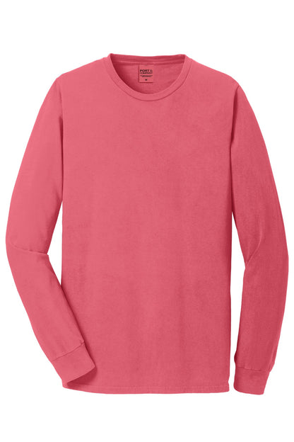 Port & Company Beach Wash Garment-Dyed Long Sleeve Tee PC099LS Fruit Punch
