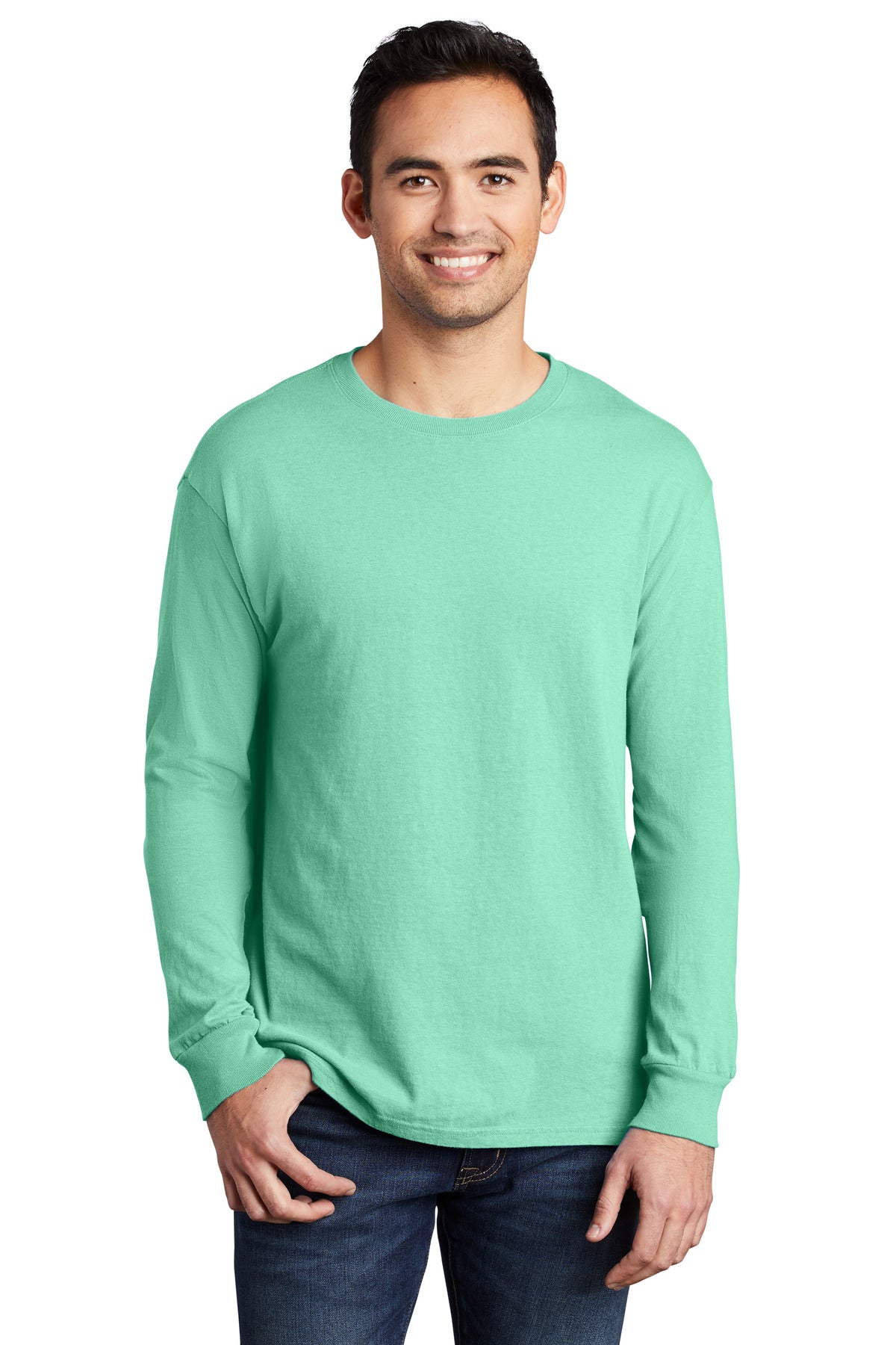 Port & Company Beach Wash Garment-Dyed Long Sleeve Tee PC099LS Jadeite