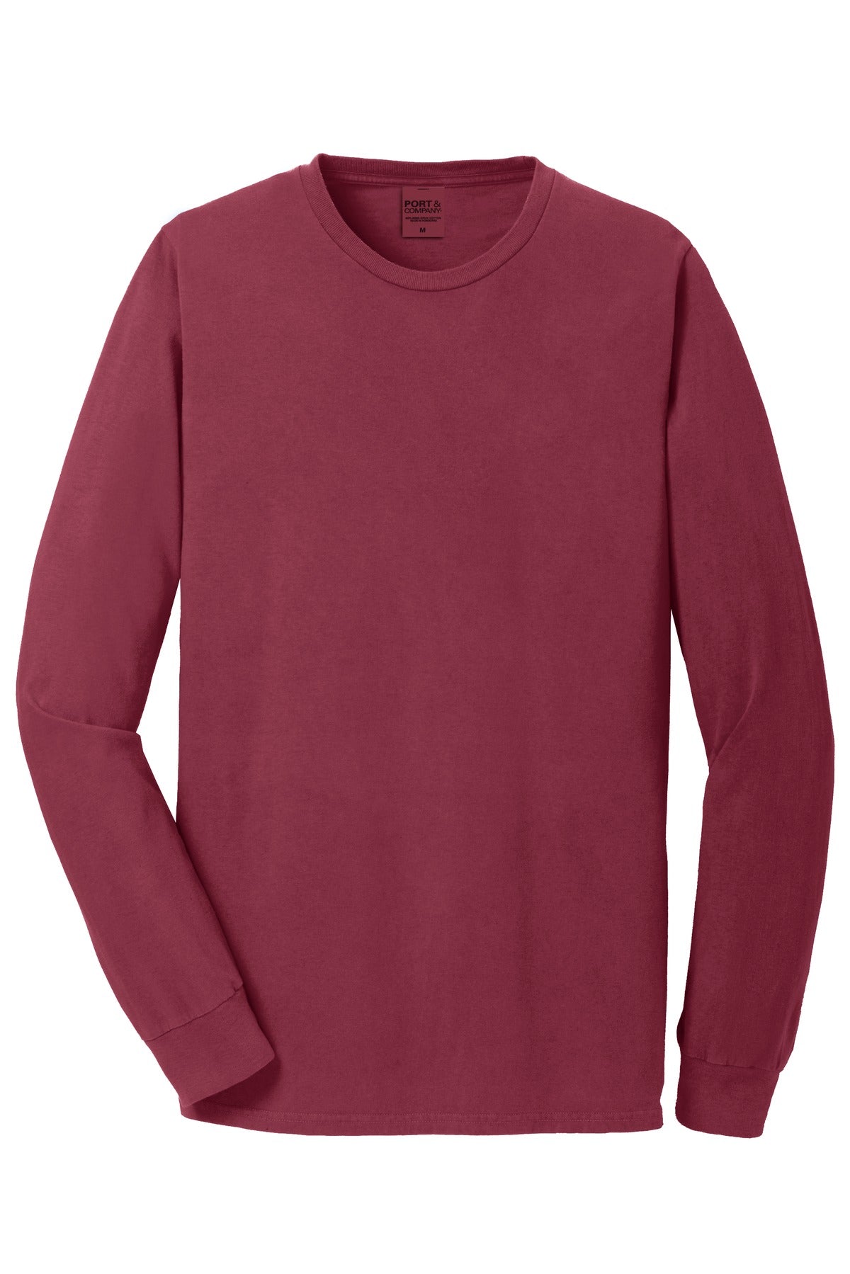 Port & Company Beach Wash Garment-Dyed Long Sleeve Tee PC099LS Merlot