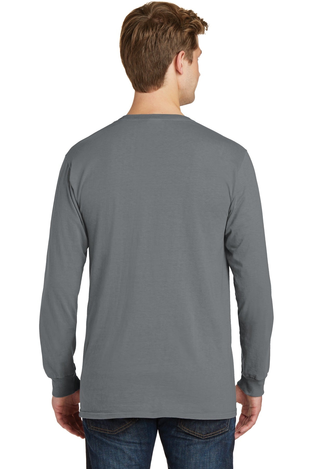 Port & Company Beach Wash Garment-Dyed Long Sleeve Tee PC099LS Pewter