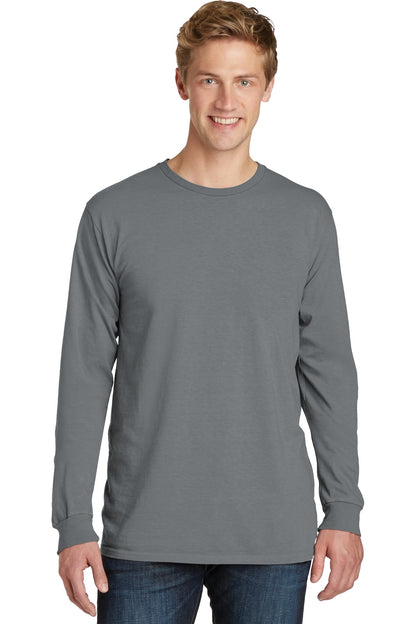 Port & Company Beach Wash Garment-Dyed Long Sleeve Tee PC099LS Pewter