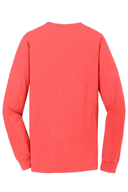 Port & Company Beach Wash Garment-Dyed Long Sleeve Tee PC099LS Poppy