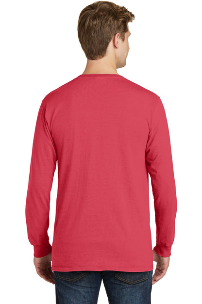 Port & Company Beach Wash Garment-Dyed Long Sleeve Tee PC099LS Poppy
