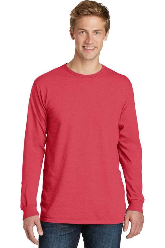 Port & Company Beach Wash Garment-Dyed Long Sleeve Tee PC099LS Poppy