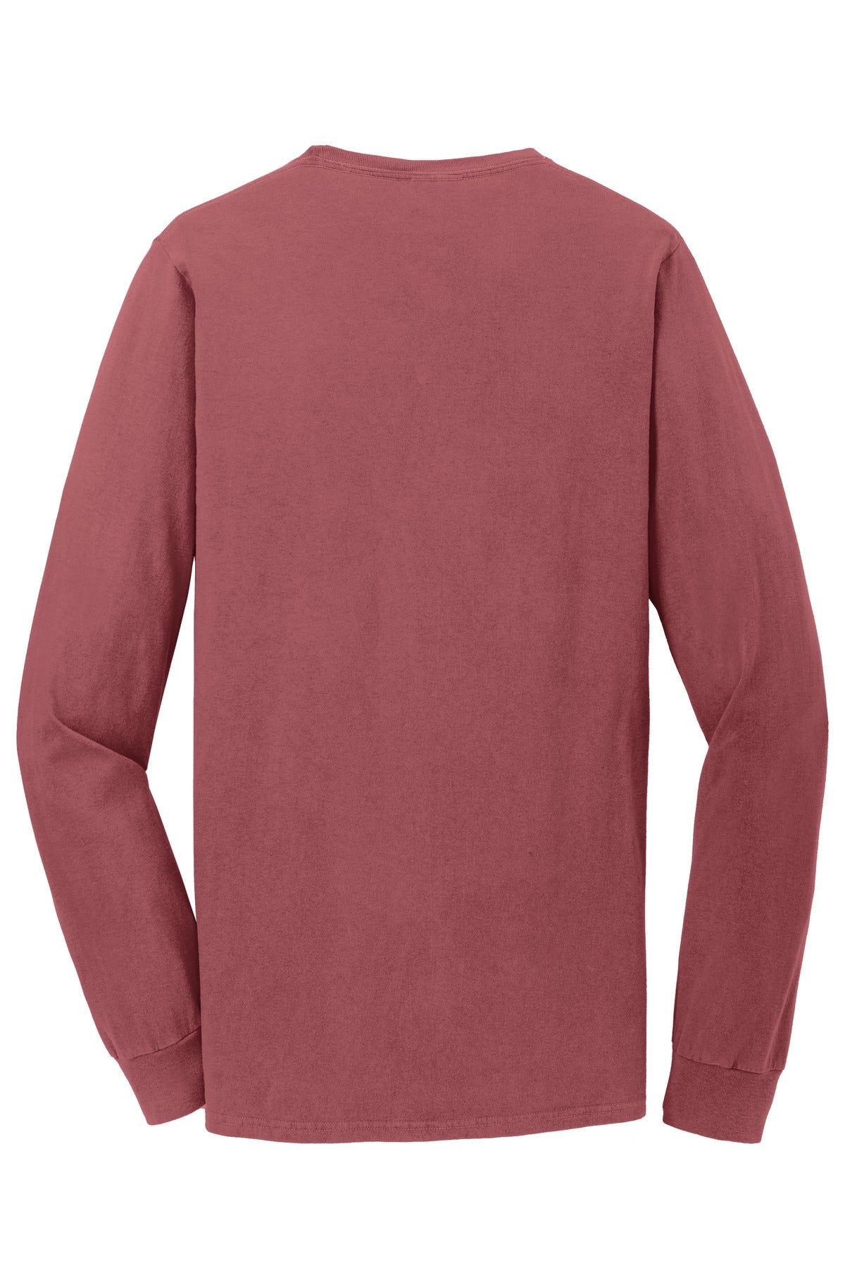 Port & Company Beach Wash Garment-Dyed Long Sleeve Tee PC099LS Red Rock