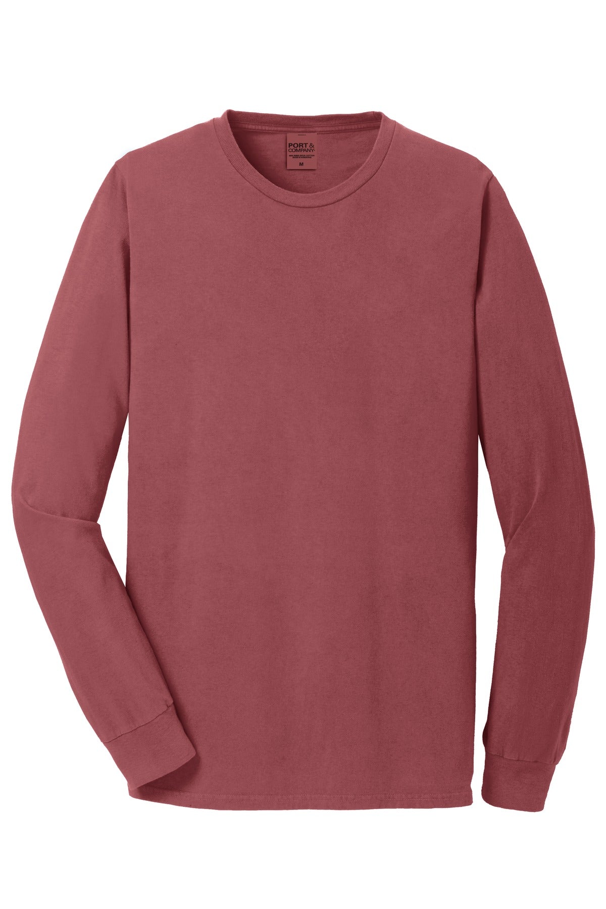 Port & Company Beach Wash Garment-Dyed Long Sleeve Tee PC099LS Red Rock
