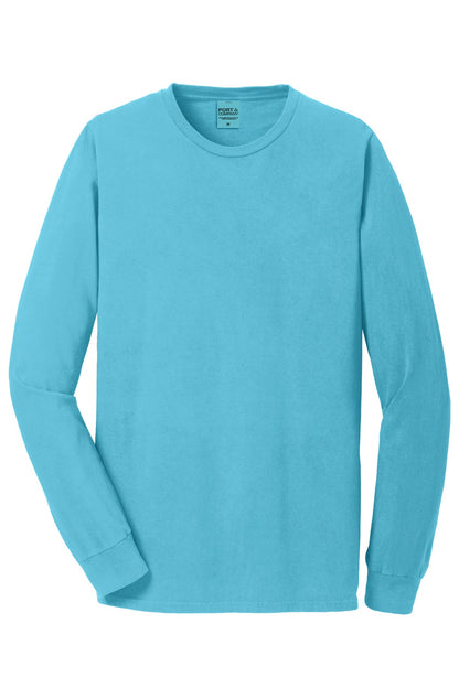 Port & Company Beach Wash Garment-Dyed Long Sleeve Tee PC099LS Tidal Wave