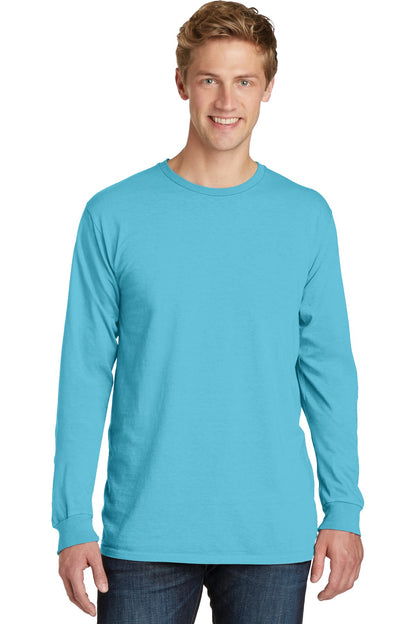 Port & Company Beach Wash Garment-Dyed Long Sleeve Tee PC099LS Tidal Wave