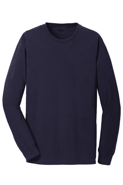 Port & Company Beach Wash Garment-Dyed Long Sleeve Tee PC099LS True Navy