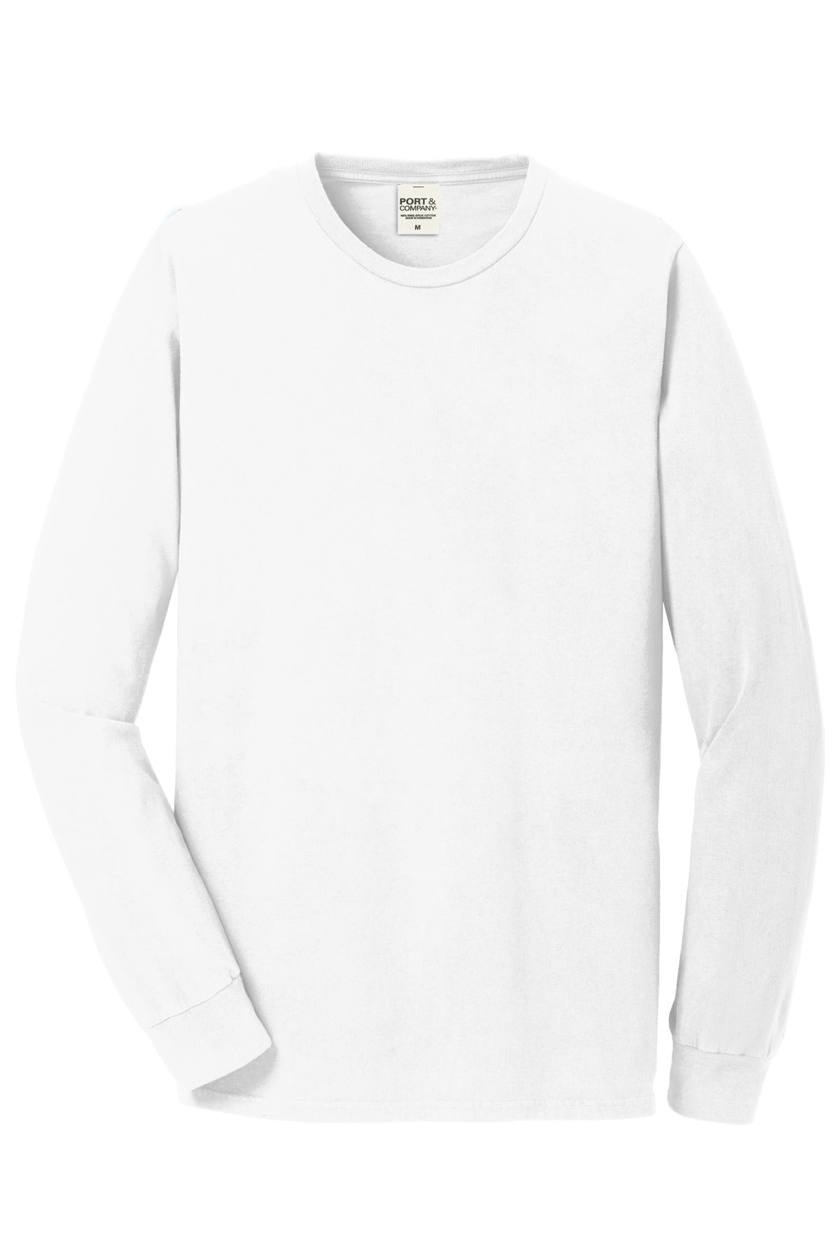Port & Company Beach Wash Garment-Dyed Long Sleeve Tee PC099LS White