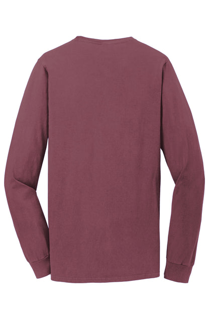 Port & Company Beach Wash Garment-Dyed Long Sleeve Tee PC099LS Wineberry