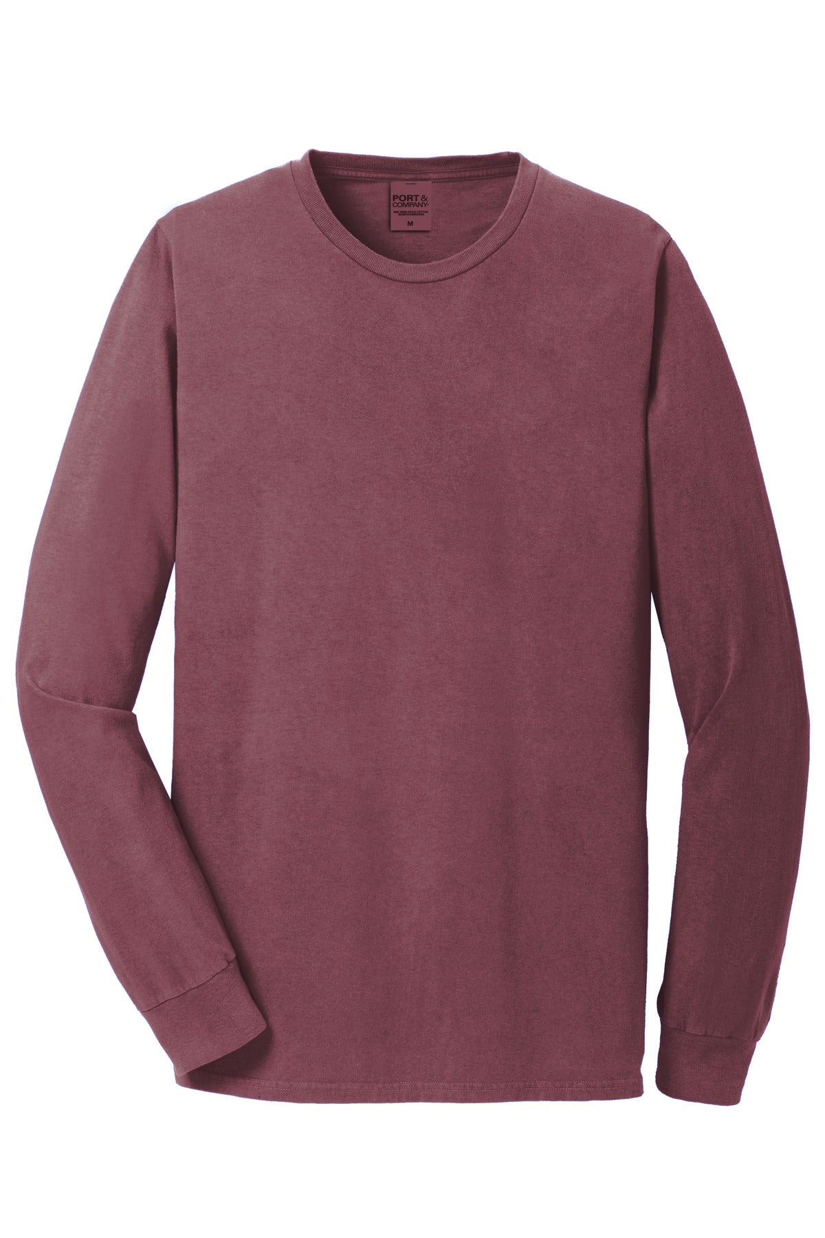 Port & Company Beach Wash Garment-Dyed Long Sleeve Tee PC099LS Wineberry