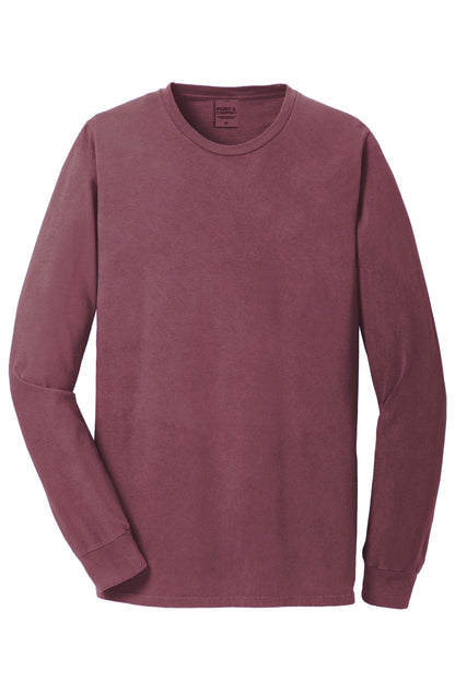Port & Company Beach Wash Garment-Dyed Long Sleeve Tee PC099LS Wineberry