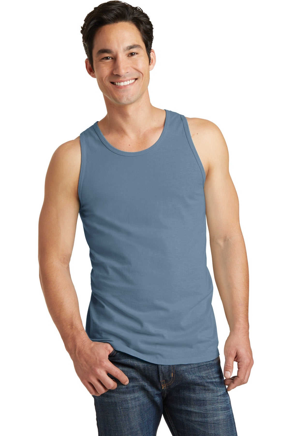 Port & Company Beach Wash Garment-Dyed Tank.  PC099TT Denim Blue