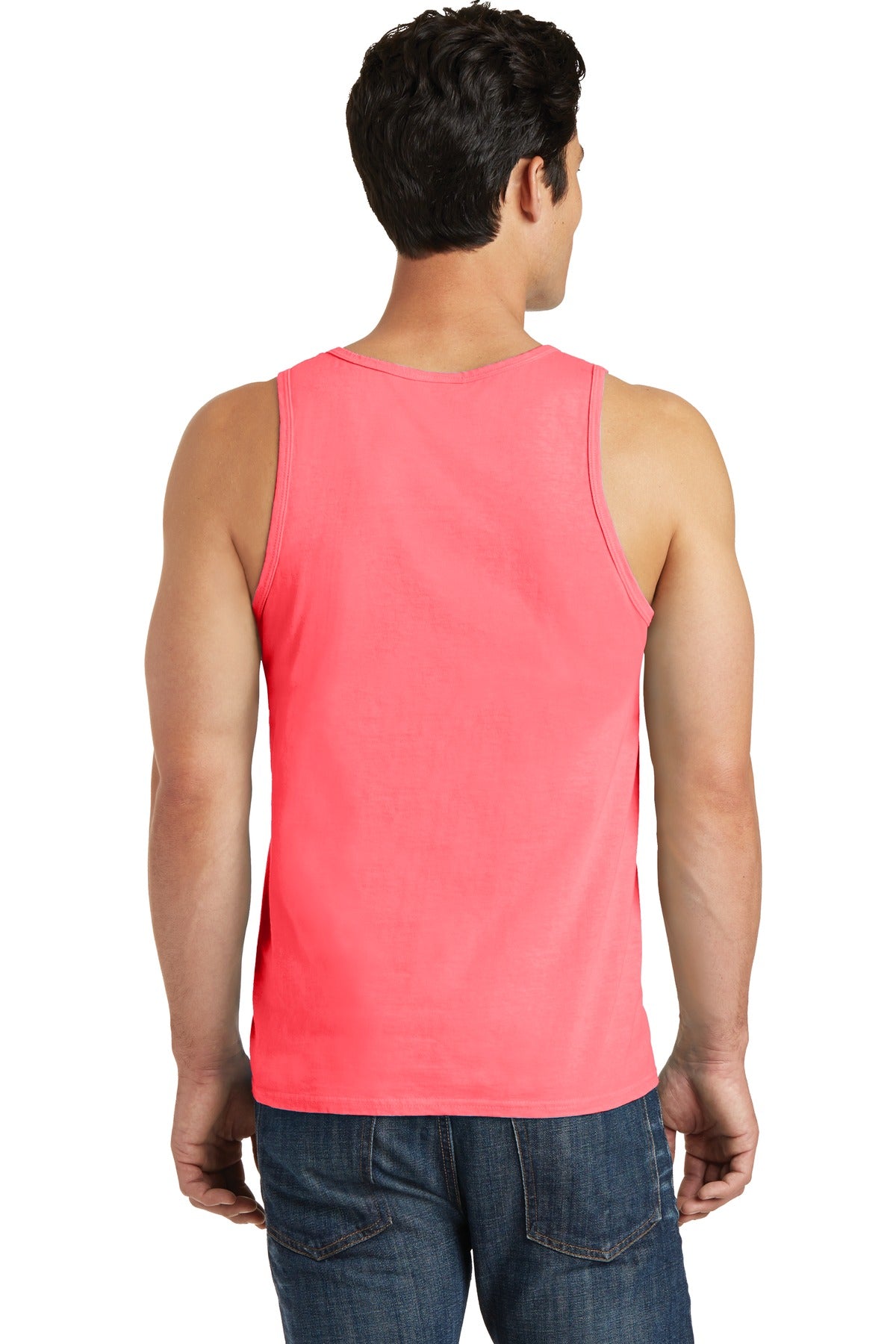 Port & Company Beach Wash Garment-Dyed Tank.  PC099TT Neon Coral