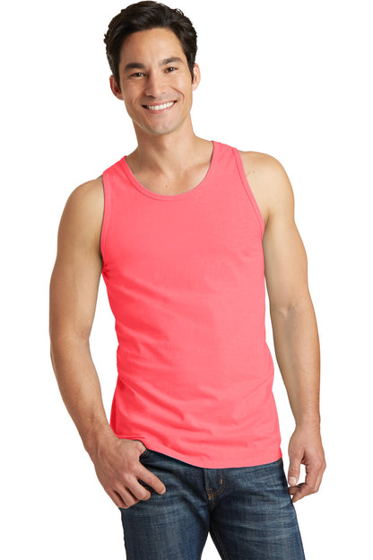 Port & Company Beach Wash Garment-Dyed Tank.  PC099TT Neon Coral