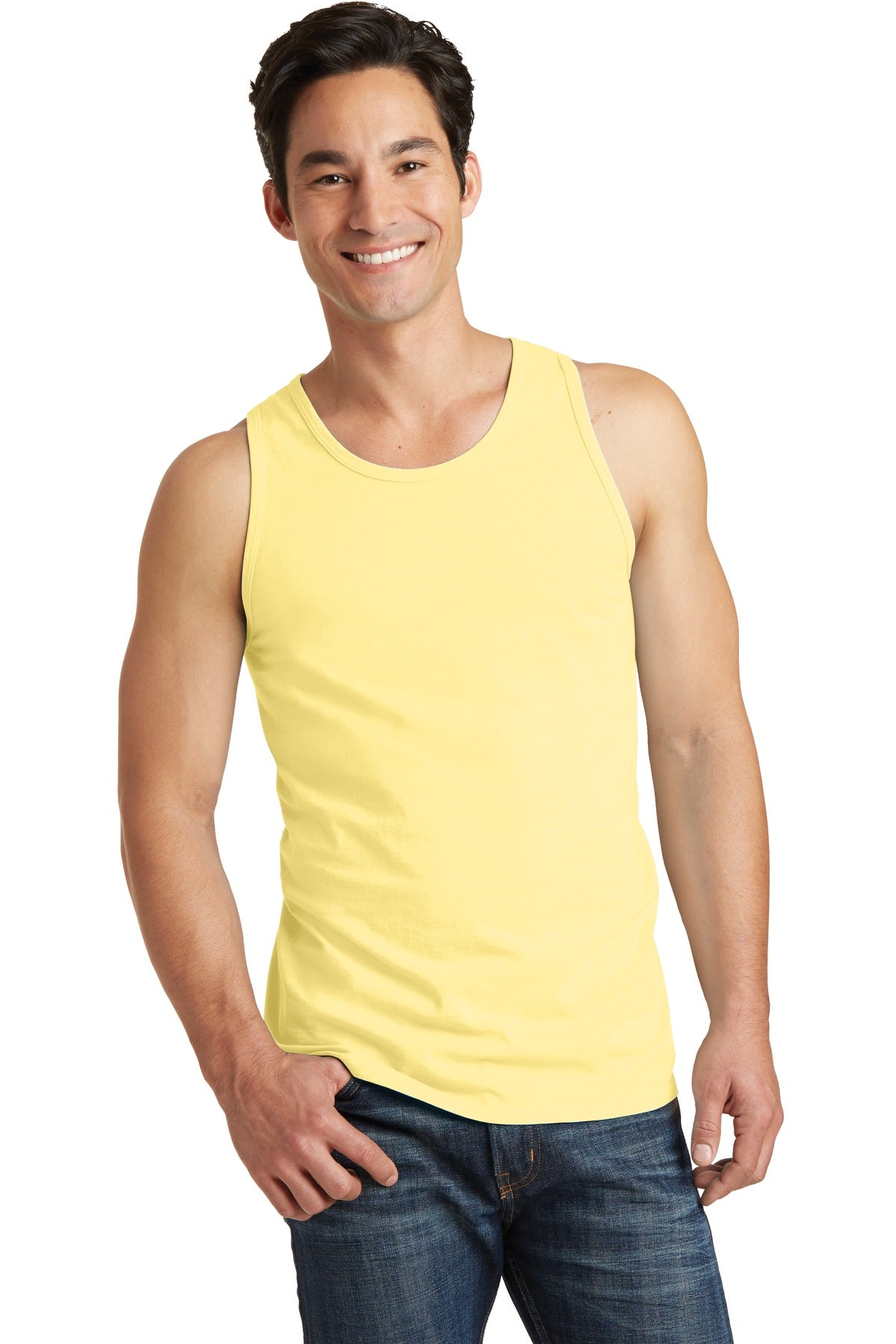Port & Company Beach Wash Garment-Dyed Tank.  PC099TT Popcorn