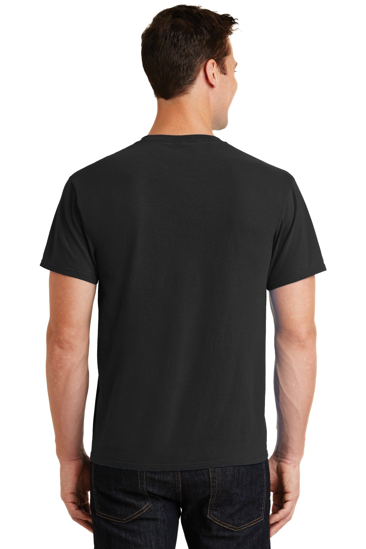 Port & Company Beach Wash Garment-Dyed Tee. PC099 Black