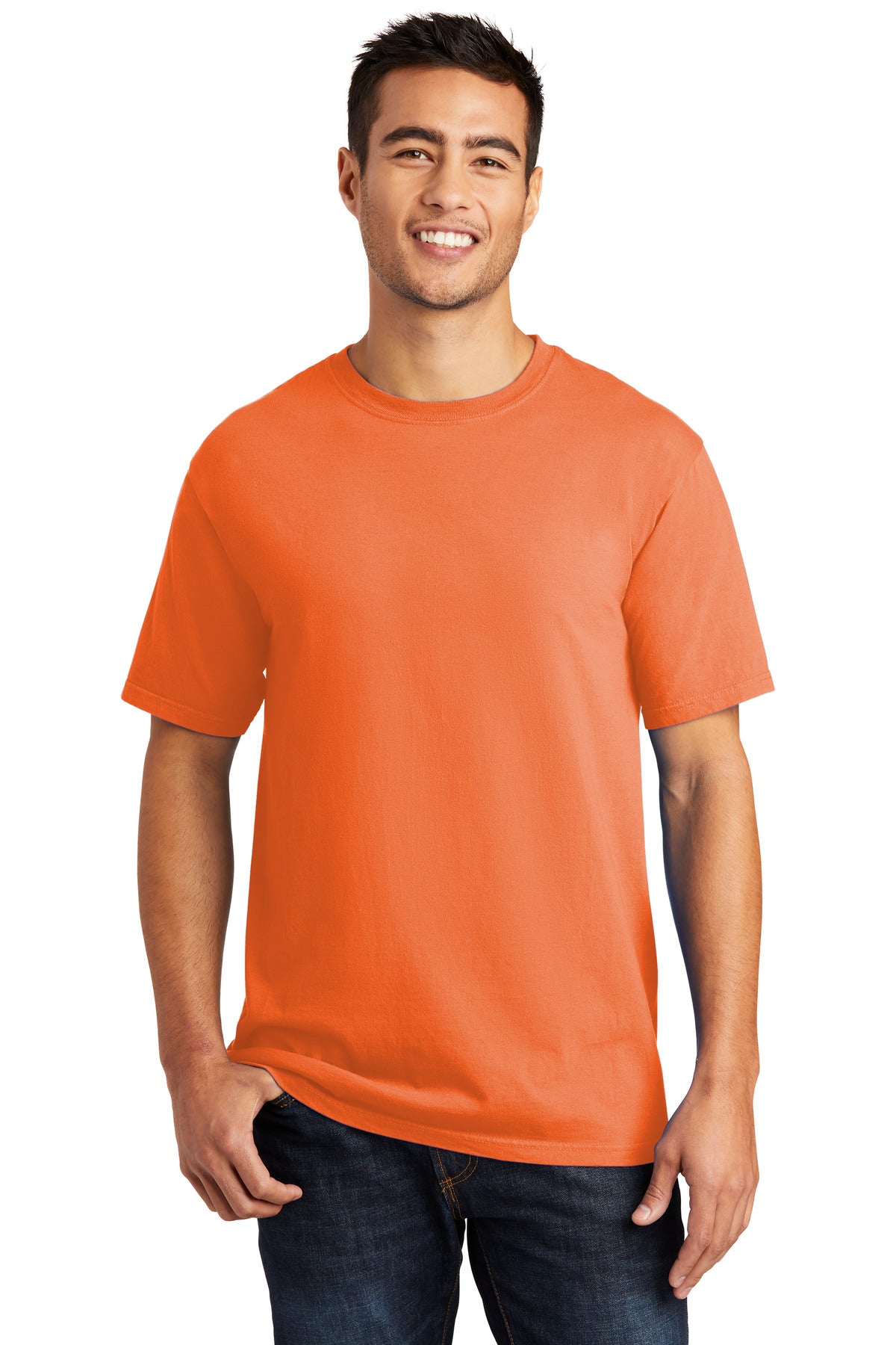 Port & Company Beach Wash Garment-Dyed Tee. PC099 Cantaloupe