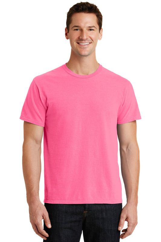 Port & Company Beach Wash Garment-Dyed Tee. PC099 Neon Pink