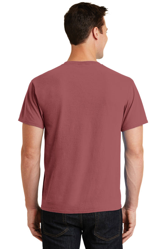 Port & Company Beach Wash Garment-Dyed Tee. PC099 Red Rock