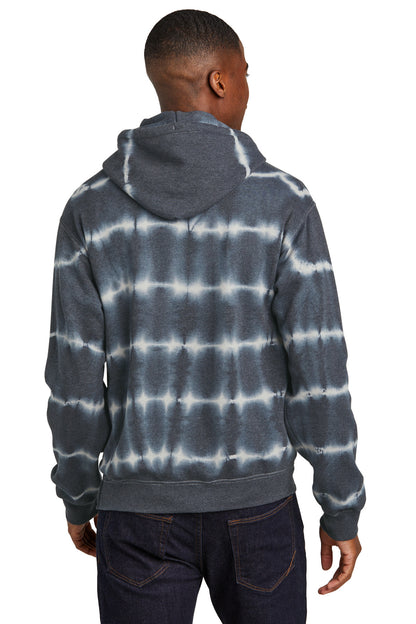 Port & Company Allover Stripe Tie-Dye Fleece PC143 Graphite/ Light Grey