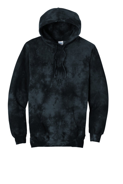 Port & Company Crystal Tie-Dye Pullover Hoodie PC144 Black
