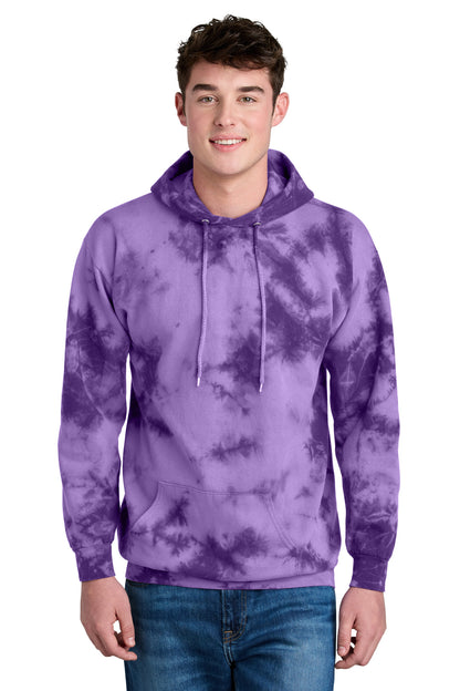 Port & Company Crystal Tie-Dye Pullover Hoodie PC144 Purple