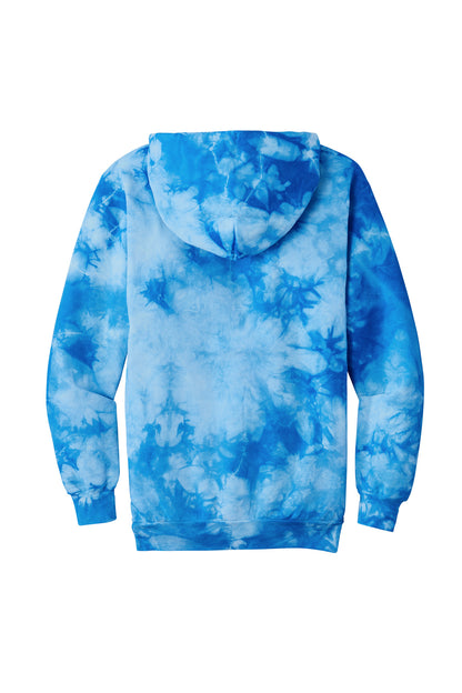 Port & Company Crystal Tie-Dye Pullover Hoodie PC144 Sky Blue