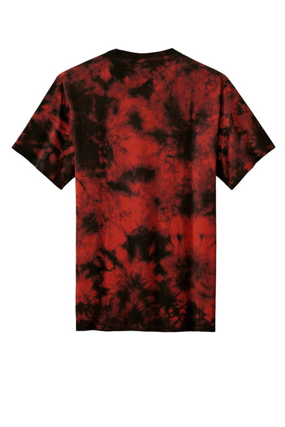 Port & Company  Crystal Tie-Dye Tee PC145 Black/ Red