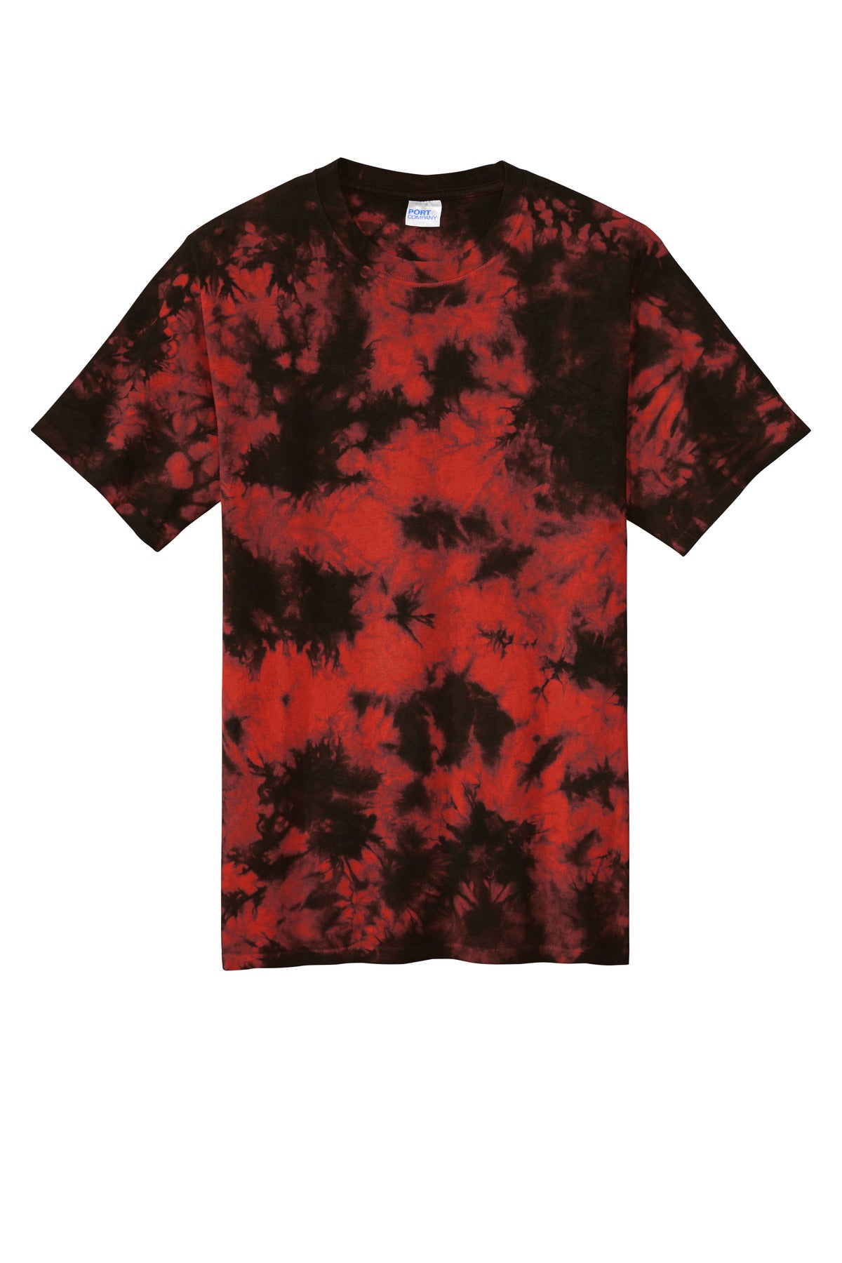 Port & Company  Crystal Tie-Dye Tee PC145 Black/ Red
