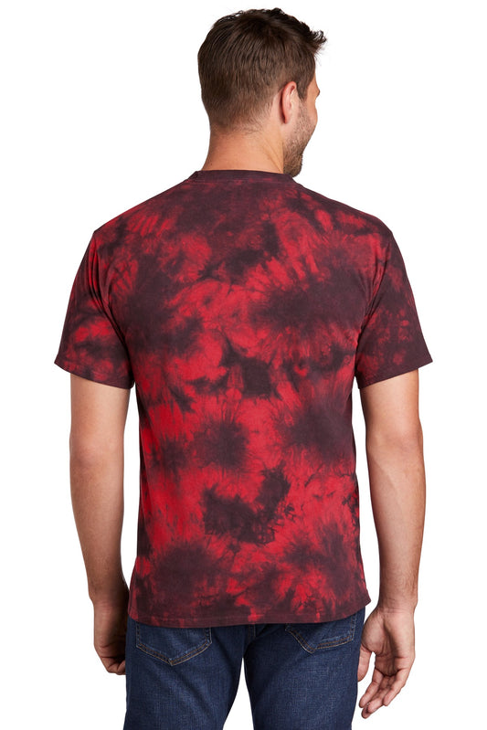 Port & Company  Crystal Tie-Dye Tee PC145 Black/ Red