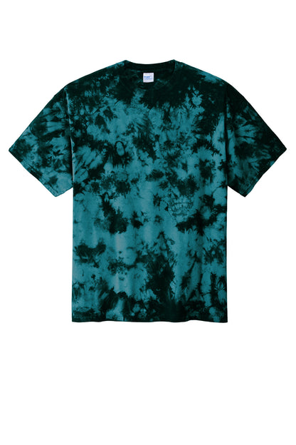 Port & Company  Crystal Tie-Dye Tee PC145 Black/ Teal