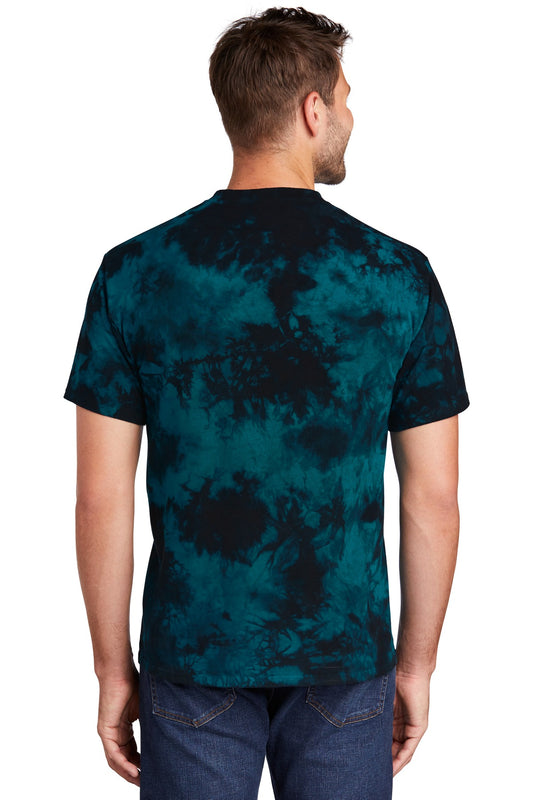 Port & Company  Crystal Tie-Dye Tee PC145 Black/ Teal