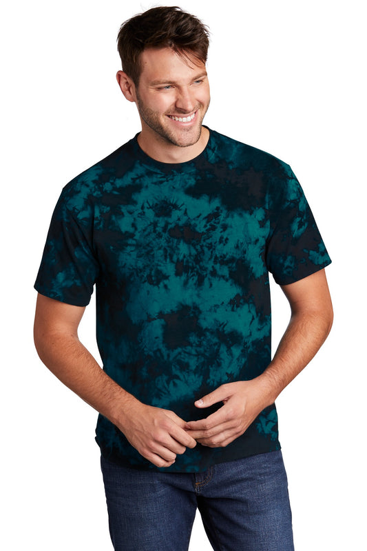 Port & Company  Crystal Tie-Dye Tee PC145 Black/ Teal