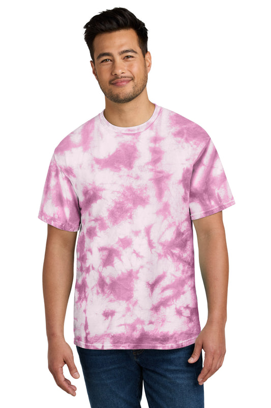 Port & Company  Crystal Tie-Dye Tee PC145 Bright Pink