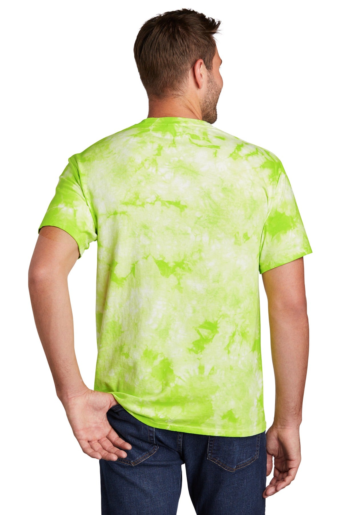 Port & Company  Crystal Tie-Dye Tee PC145 Lemon Lime