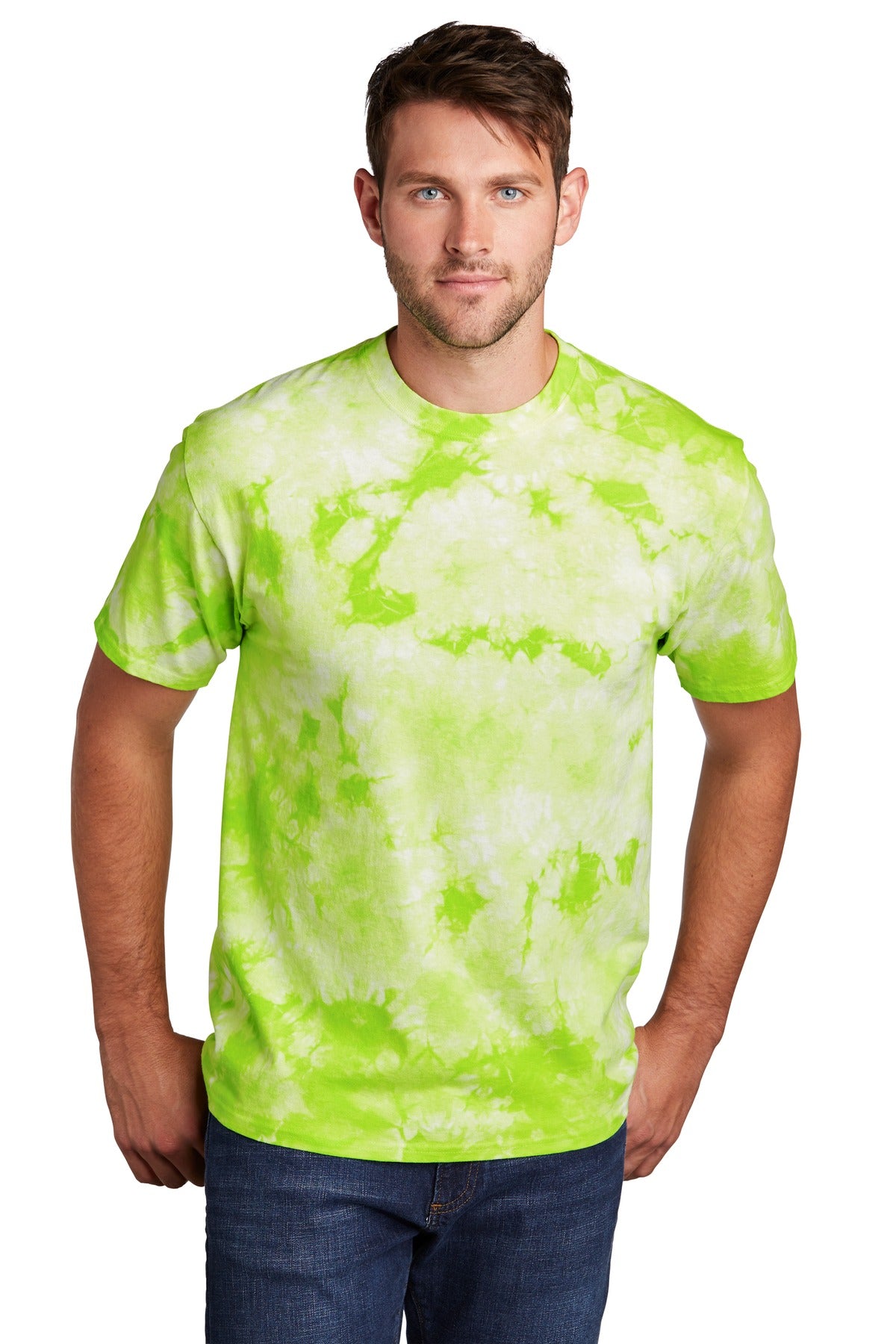 Port & Company  Crystal Tie-Dye Tee PC145 Lemon Lime