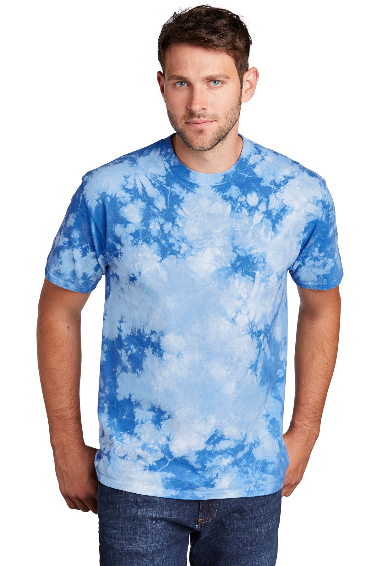 Port & Company  Crystal Tie-Dye Tee PC145 Sky Blue