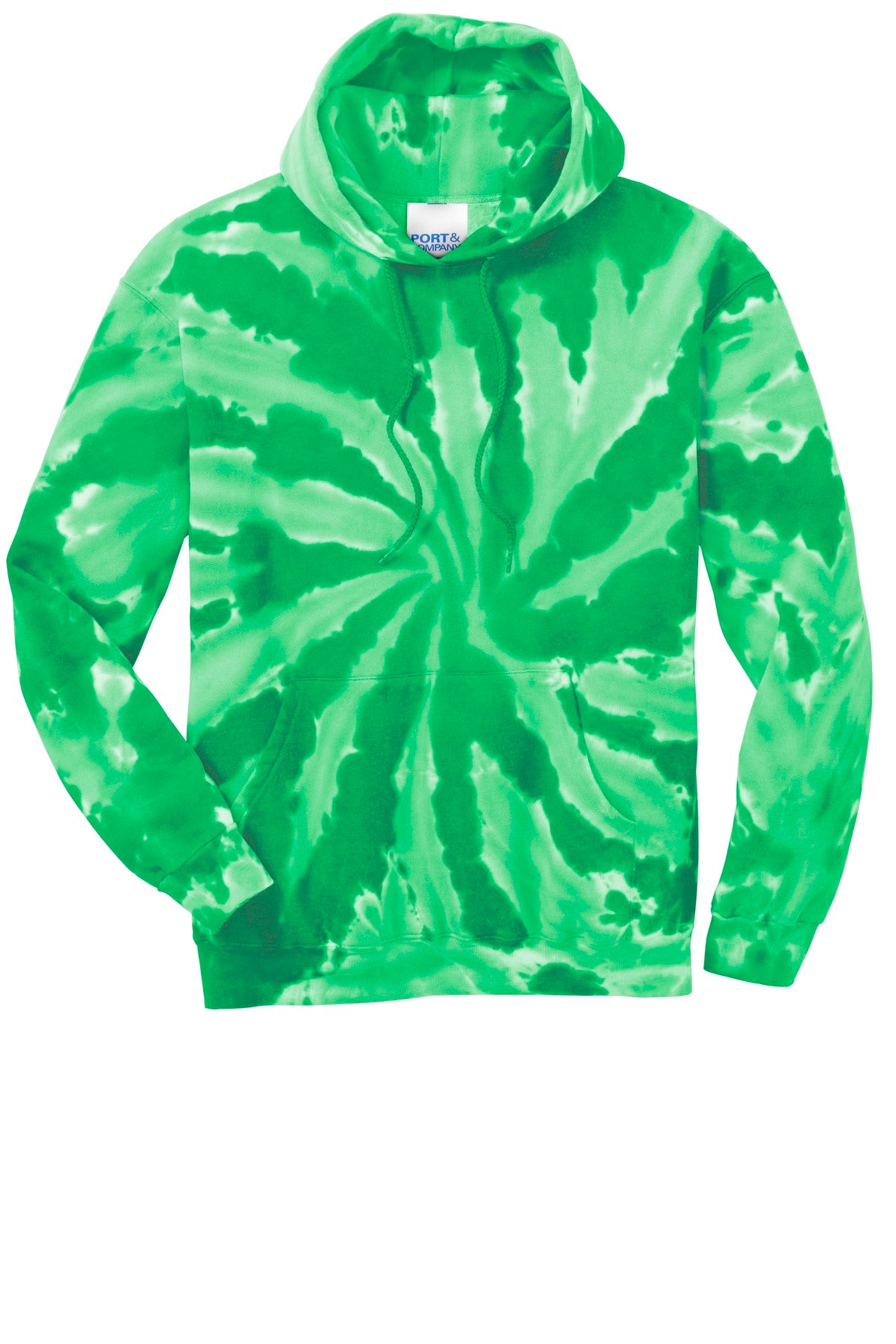 Port & Company Tie-Dye Pullover Hooded Sweatshirt. PC146 Kelly