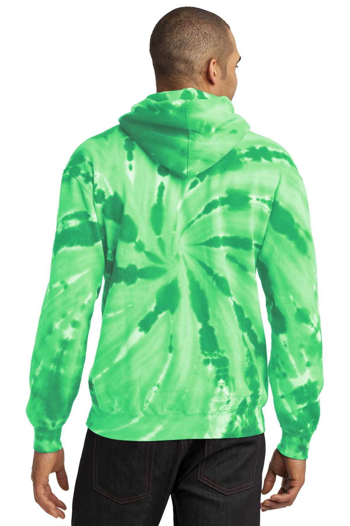 Port & Company Tie-Dye Pullover Hooded Sweatshirt. PC146 Kelly