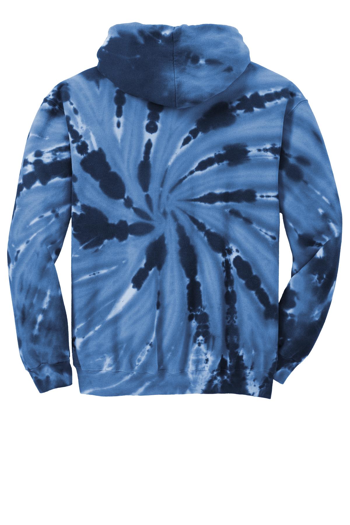 Port & Company Tie-Dye Pullover Hooded Sweatshirt. PC146 Navy