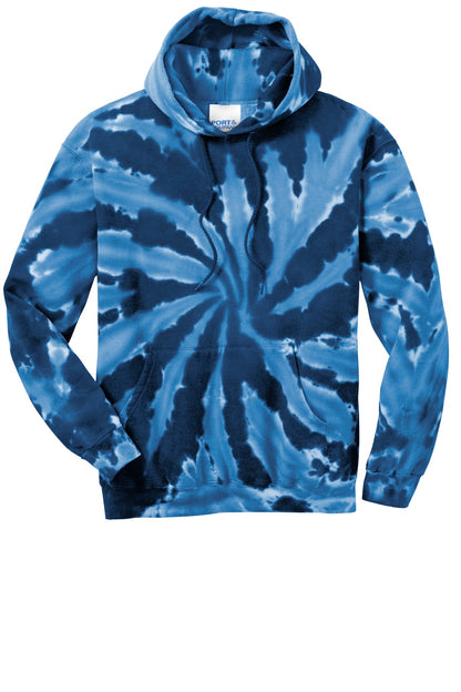 Port & Company Tie-Dye Pullover Hooded Sweatshirt. PC146 Navy