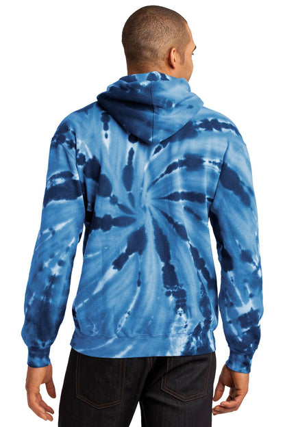 Port & Company Tie-Dye Pullover Hooded Sweatshirt. PC146 Navy