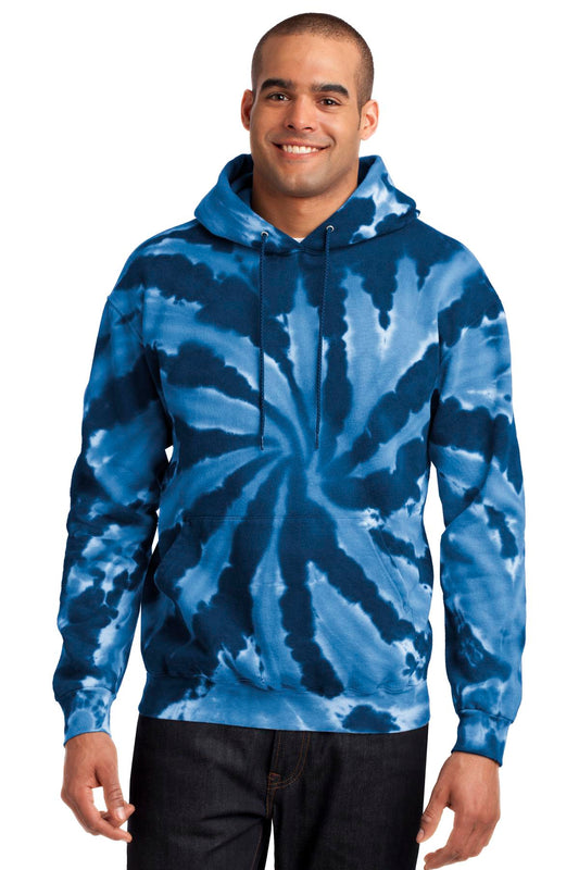 Port & Company Tie-Dye Pullover Hooded Sweatshirt. PC146 Navy