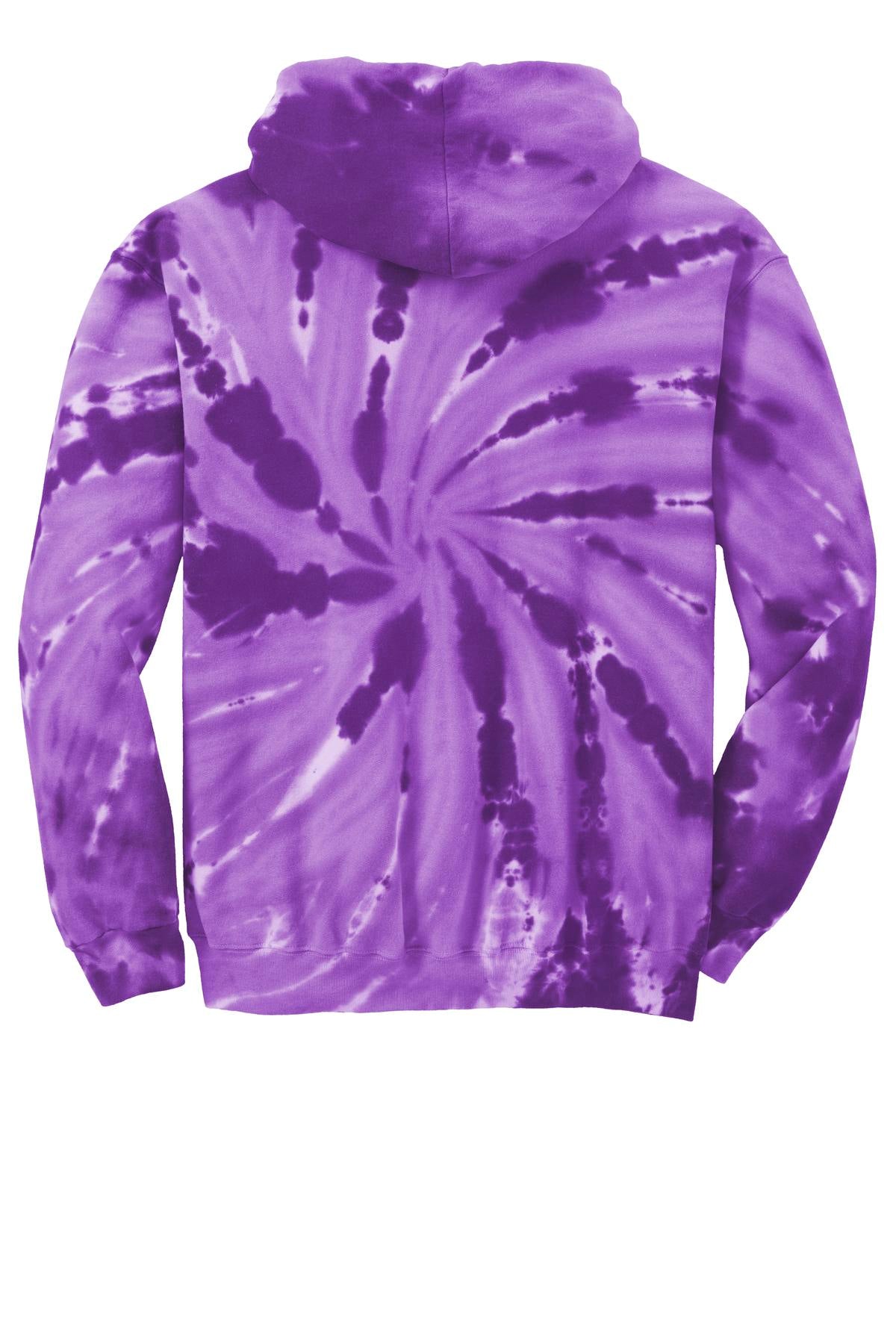 Port & Company Tie-Dye Pullover Hooded Sweatshirt. PC146 Purple